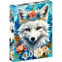 ENJOY Puzzle Rozkvitnutá snežná líška 1000 dielikov