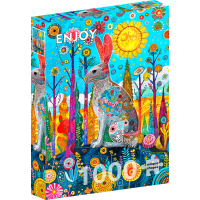 ENJOY Puzzle Rozmarná zajačia krajina 1000 dielikov