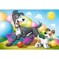 CASTORLAND Puzzle Zvieracie mamičky s mláďatami 4v1 (8,12,15,20 dielikov)
