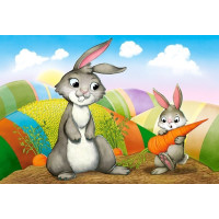 CASTORLAND Puzzle Zvieracie mamičky s mláďatami 4v1 (8,12,15,20 dielikov)