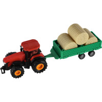 TEDDIES Traktor s vlečkou na zotrvačník 30 cm 1ks (mix)