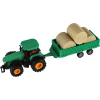 TEDDIES Traktor s vlečkou na zotrvačník 30 cm 1ks (mix)