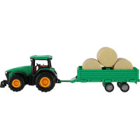 TEDDIES Traktor s vlečkou na zotrvačník 30 cm 1ks (mix)