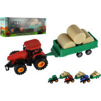 TEDDIES Traktor s vlečkou na zotrvačník 30 cm 1ks (mix)