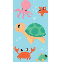 Detský bavlnený uterák KIDS 30x50 cm - Morský svet