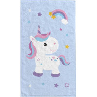 Detský bavlnený uterák KIDS 30x50 cm - Jednorožec a dúha