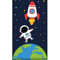 Detský bavlnený uterák KIDS 30x50 cm - Vesmír