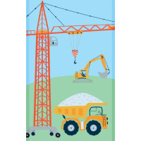 Detský bavlnený uterák KIDS 30x50 cm - Na stavenisku