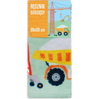 Detský bavlnený uterák KIDS 30x50 cm - Na stavenisku