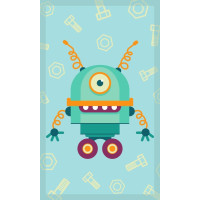 Detský bavlnený uterák KIDS 30x50 cm - Robot