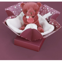Doudou Môj malý medvedík 10 cm vínový