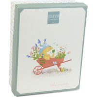 Doudou Darčeková sada Plyšová kravička Aneth s úchytom na cumlík 19 cm