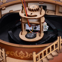RoboTime 3D drevená skladačka hracej skrinky Klasický kolotoč