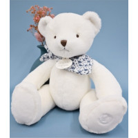 Doudou Plyšový medvedík biely 25 cm
