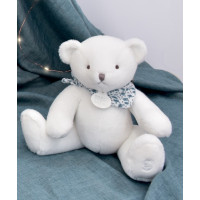 Doudou Plyšový medvedík biely 25 cm