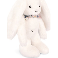 Doudou Plyšový zajačik so šatkou biely 35 cm