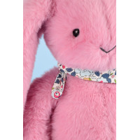 Doudou Plyšový zajačik so šatkou ružový 35 cm