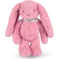 Doudou Plyšový zajačik so šatkou ružový 35 cm