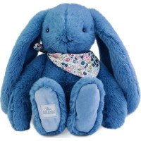 Doudou Plyšový zajačik so šatkou modrý 35 cm