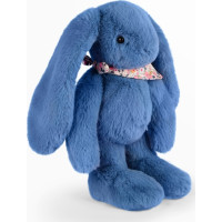 Doudou Plyšový zajačik so šatkou modrý 35 cm