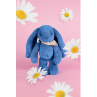 Doudou Plyšový zajačik so šatkou modrý 35 cm