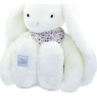 Doudou Plyšový králik XXL so šatkou biely 50 cm