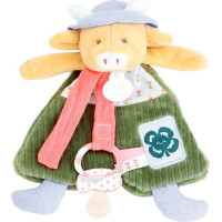 Doudou Darčeková sada Plyšová kravička Aneth s úchytom na cumlík 19 cm