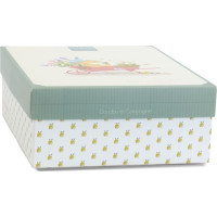 Doudou Darčeková sada Plyšová kravička Aneth s úchytom na cumlík 19 cm