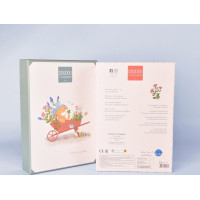 Doudou Darčeková sada Plyšová kravička Aneth s dečkou zelená 28 cm