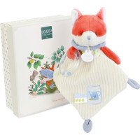 Doudou Darčeková sada Plyšová líška Romarin s hrkálkou 21 cm