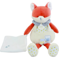 Doudou Darčeková sada Plyšová líška Romarin s dečkou 28 cm