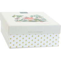 Doudou Darčeková sada Plyšová líška Romarin s dečkou 28 cm