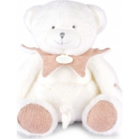 Doudou Darčeková sada Plyšový medvedík s dečkou 30 cm ružový