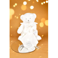 Doudou Darčeková sada Plyšový medvedík s dečkou 30 cm béžový