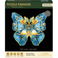 RoboTime Drevené puzzle Motýľ Morpho Helena