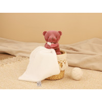 Doudou Môj malý medvedík 10 cm vínový
