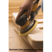 Detská poschodová domčeková posteľ s Montessori lôžkom z masívu borovice SVEN - 180x80 cm - PRÍRODNÁ