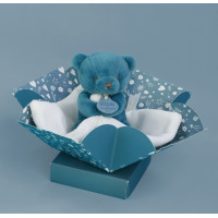 Doudou Môj malý medvedík 10 cm modrý