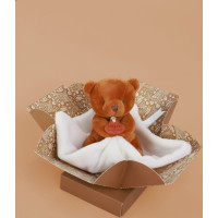 Doudou Môj malý medvedík 10 cm oranžový