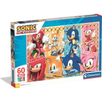 CLEMENTONI Puzzle Ježko Sonic MAXI 60 dielikov