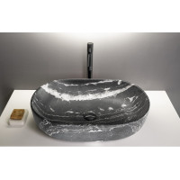 Sapho CALEO keramické umývadlo na dosku, 60x42cm, carnico mramor CA590CM