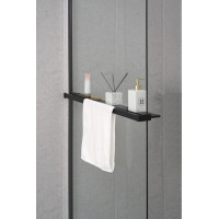 Sapho Polica na walk-in zástenu, 142cm, čierna mat EG1425