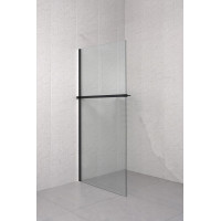 Sapho Polica na walk-in zástenu, 142cm, čierna mat EG1425