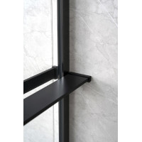 Sapho Polica na walk-in zástenu, 142cm, čierna mat EG1425