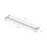 Sapho Polica na walk-in zástenu, 142cm, zlato mat EG1446