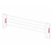 Detská poschodová posteľ s Montessori lôžkom z masívu borovice KEVIN - 200x90 cm - BIELA