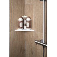 Sapho ABELINE rohová polica rockstone 250x250mm, biela mat AE250-0101