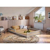 Detská Montessori posteľ z masívu borovice ALICE - 200x120 cm - KAŠMÍROVÁ