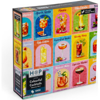 HOP Puzzle Farebné koktaily 1000 dielikov