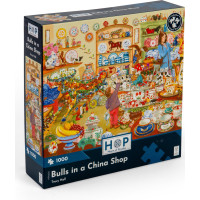 HOP Puzzle Býci v obchode s porcelánom 1000 dielikov